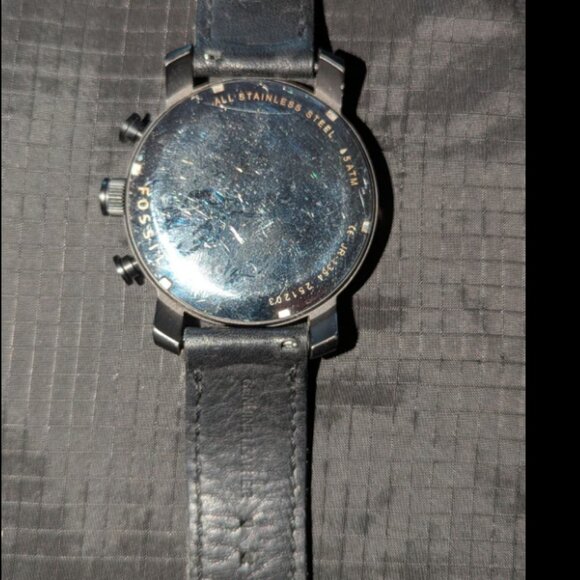 Fossil Nate Chronograph Black Leather Watch - JR1354 - Picture 5 of 5